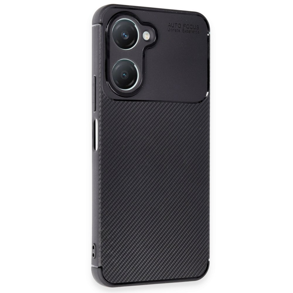 Vivo Y18 Kılıf Auto Focus Karbon Kapak - Siyah Vivo Y18 Kılıf Auto Focus Karbon Kapak - Siyah
