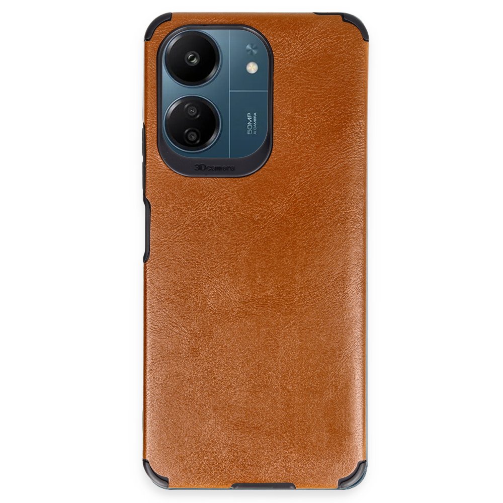 Redmi 13C Kılıf Loop Deri Silikon - Kahverengi Redmi 13C Kılıf Loop Deri Silikon - Kahverengi