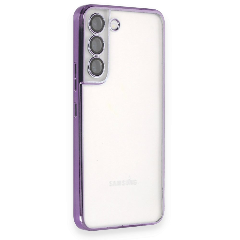  Samsung Galaxy S22 Kılıf Razer Lensli Silikon - Mor