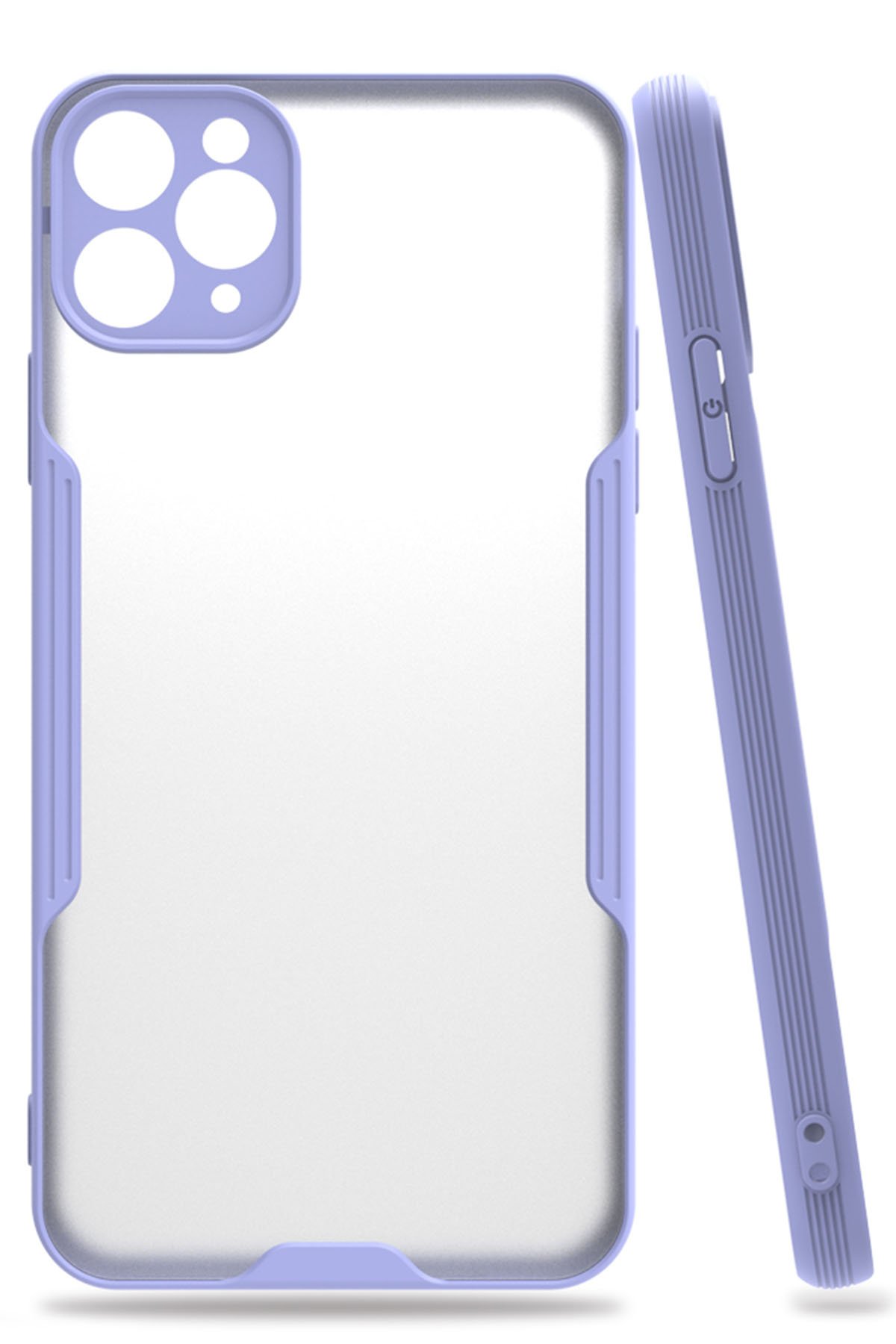  iPhone 11 Pro Max Kılıf Platin Silikon - Lila
