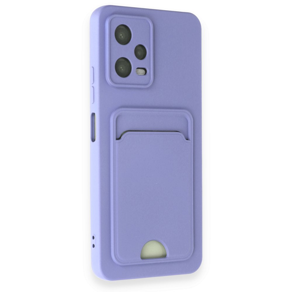  Xiaomi Poco X5 5G Kılıf Kelvin Kartvizitli Silikon - Lila