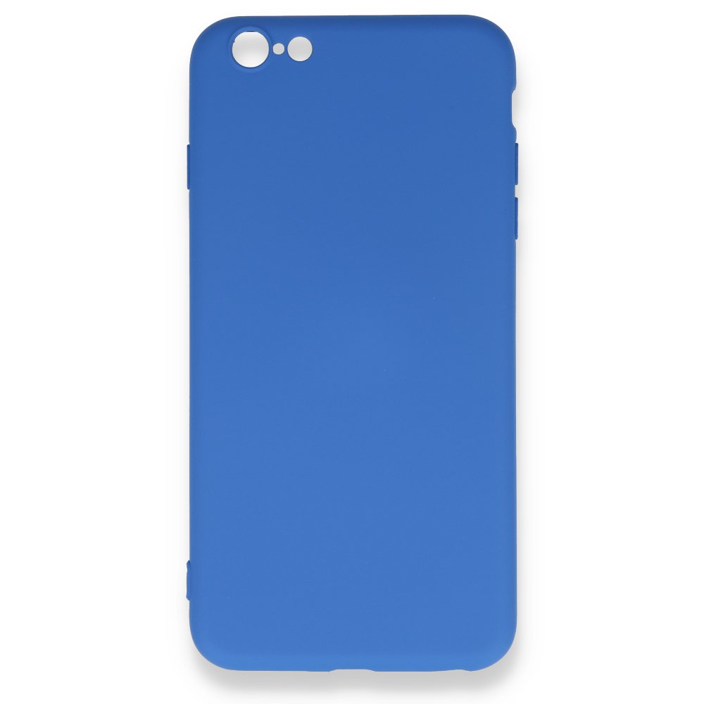 iPhone 6 Plus Kılıf Nano içi Kadife Silikon - Mavi iPhone 6 Plus Kılıf Nano içi Kadife Silikon - Mavi