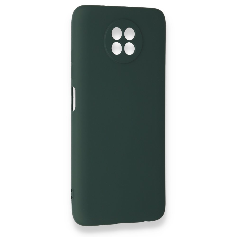 Redmi Note 9 5G Kılıf Nano içi Kadife Silikon - Koyu Yeşil