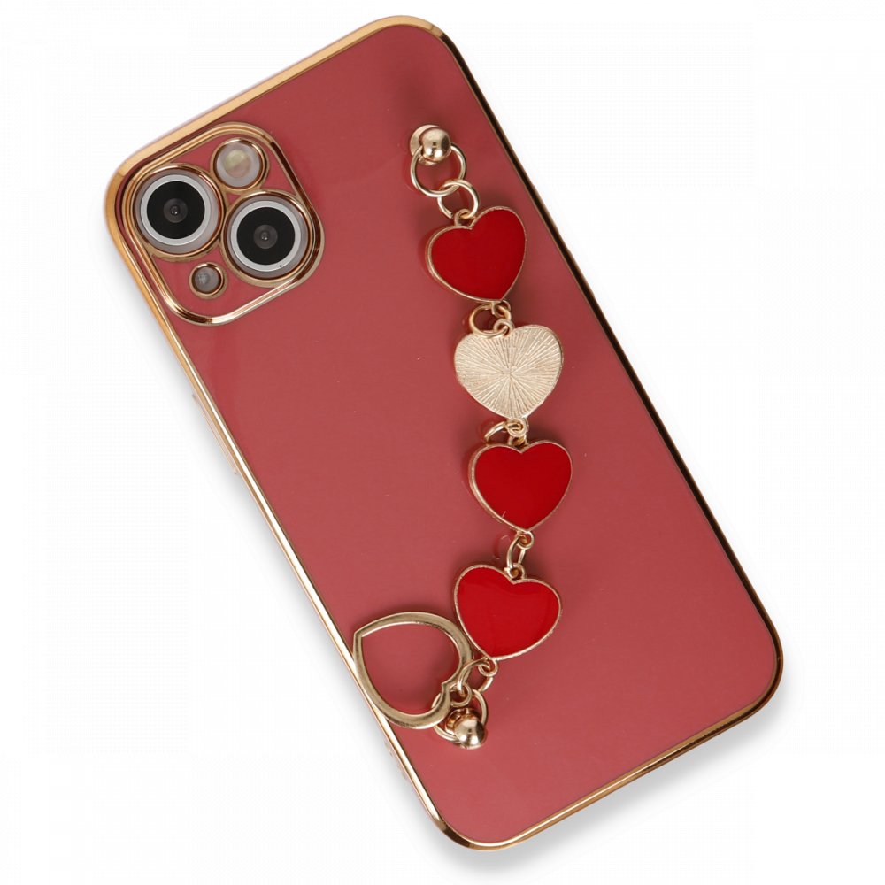  iPhone 13 Kılıf Esila Silikon - Kırmızı