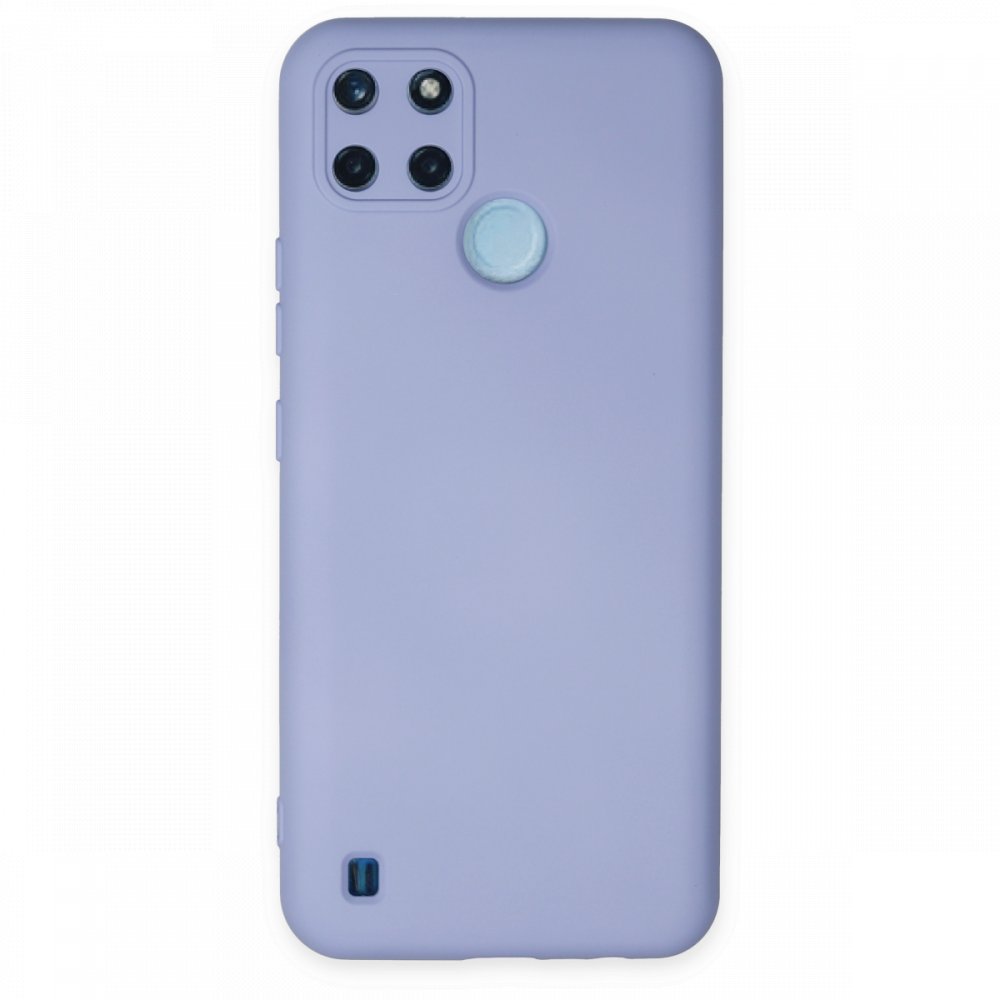  Realme C21Y Kılıf Nano içi Kadife Silikon - Lila