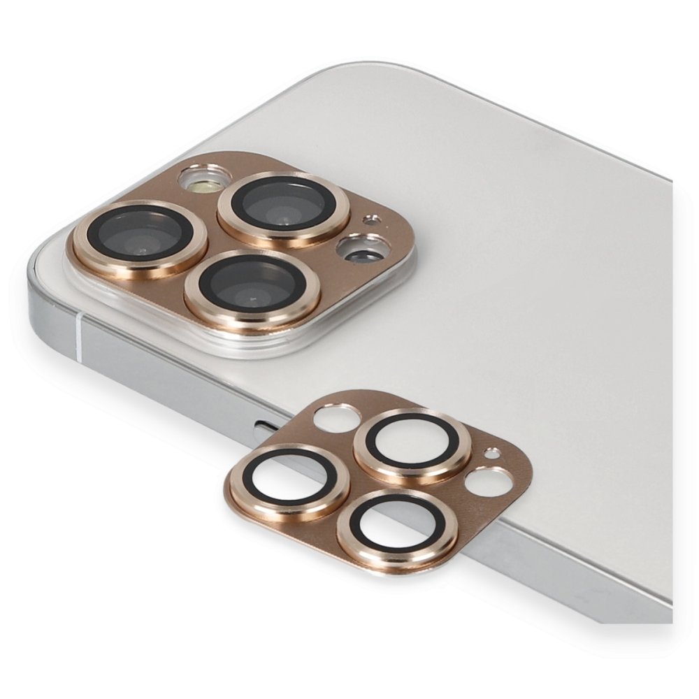  iPhone 13 Pro Max Pers Alüminyum Kamera Lens - Gold