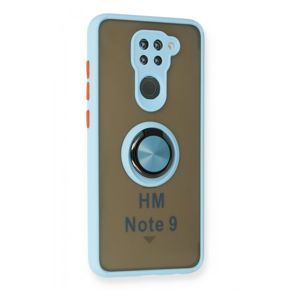 Redmi Note 9 Kılıf Montreal Yüzüklü Silikon Kapak - Buz Mavi Redmi Note 9 Kılıf Montreal Yüzüklü Silikon Kapak - Buz Mavi