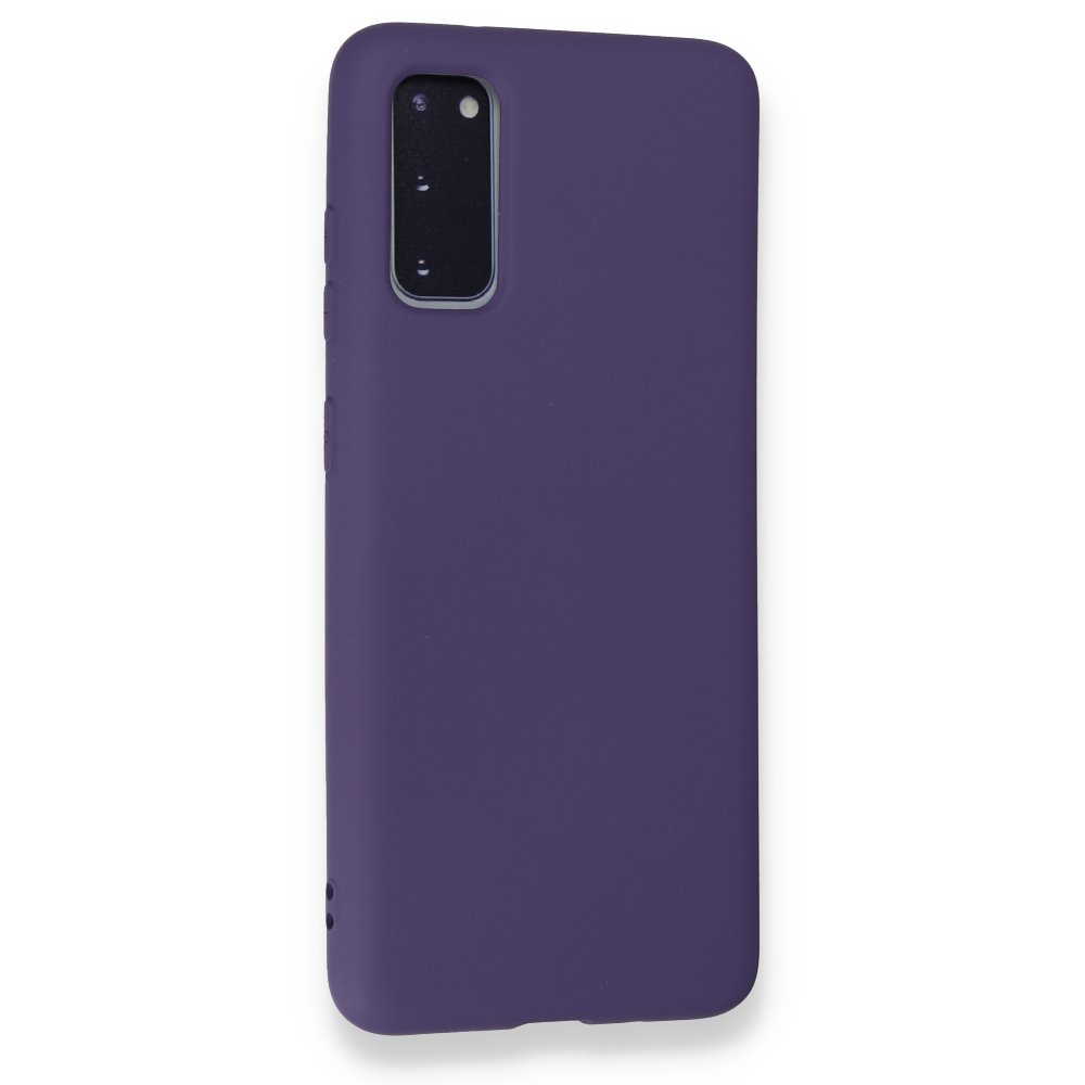  Samsung Galaxy S20 Kılıf Nano içi Kadife Silikon - Mor