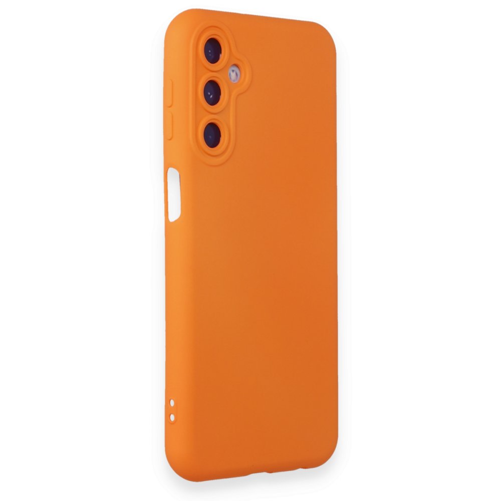  Samsung Galaxy M14 5G Kılıf Nano içi Kadife Silikon - Turuncu