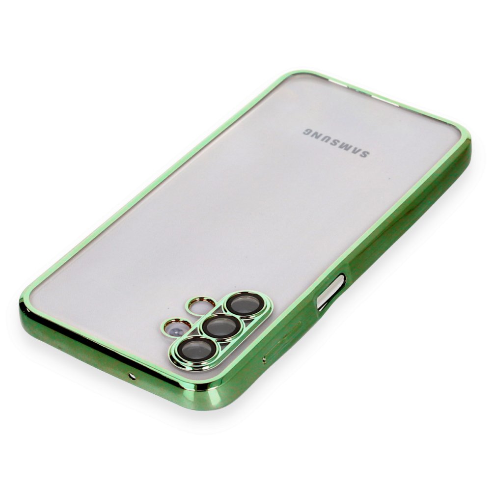  Samsung Galaxy A04S Kılıf Razer Lensli Silikon - Yeşil