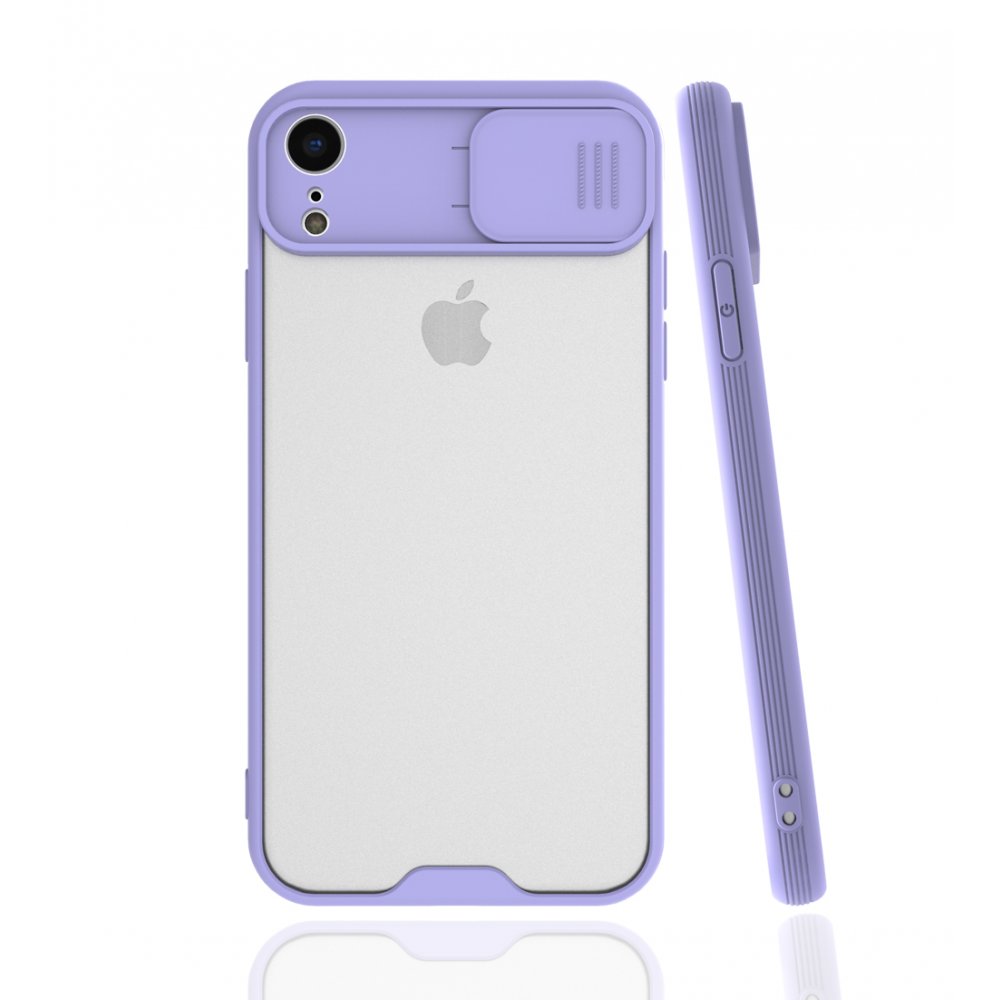 iPhone XR Kılıf Platin Kamera Koruma Silikon - Lila iPhone XR Kılıf Platin Kamera Koruma Silikon - Lila