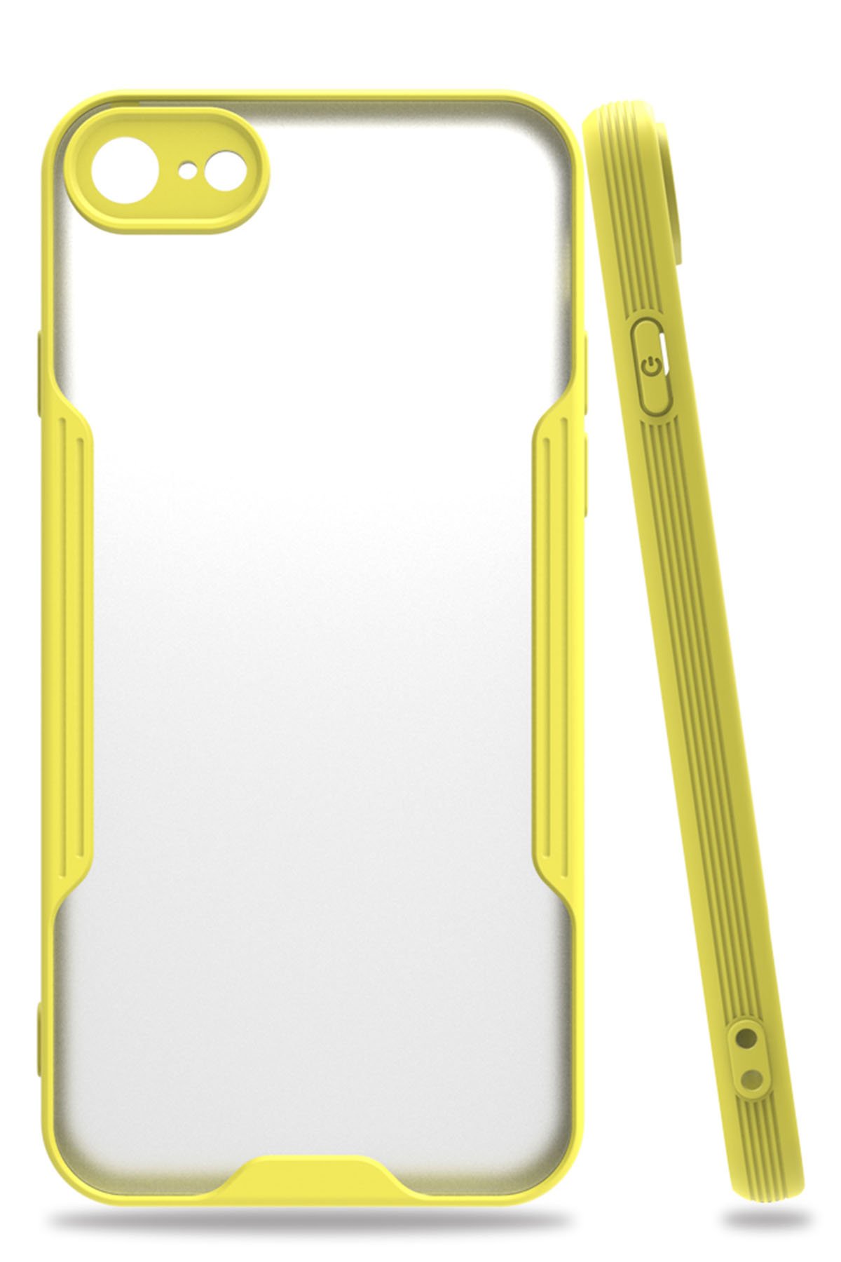 iPhone 8 Kılıf Platin Silikon - Sarı  iPhone 8 Kılıf Platin Silikon - Sarı