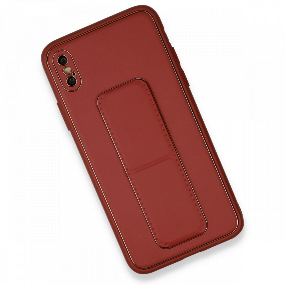 iPhone XS Kılıf Coco Deri Standlı Kapak - Fuşya iPhone XS Kılıf Coco Deri Standlı Kapak - Fuşya