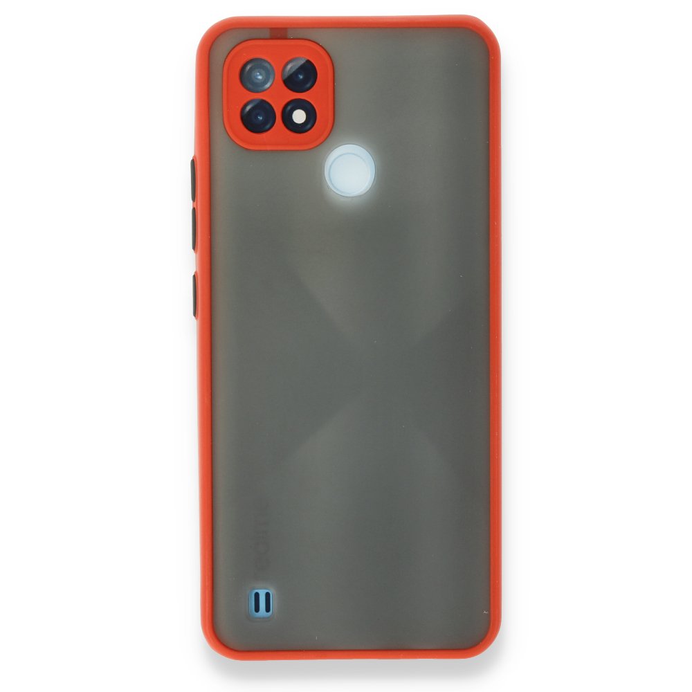 Realme C21 Kılıf Montreal Silikon Kapak - Kırmızı  Realme C21 Kılıf Montreal Silikon Kapak - Kırmızı