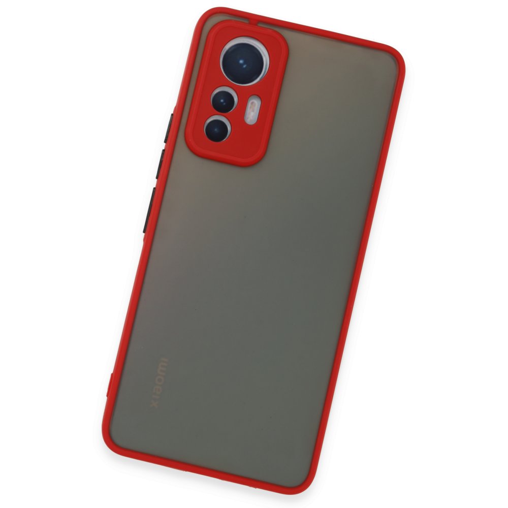 Xiaomi Mi 12 Lite Kılıf Montreal Silikon Kapak - Kırmızı  Xiaomi Mi 12 Lite Kılıf Montreal Silikon Kapak - Kırmızı