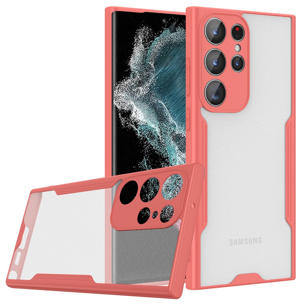  Samsung Galaxy S23 Ultra Kılıf Platin Silikon - Pembe