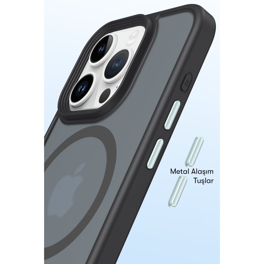 iPhone 15 Kılıf Trex Magneticsafe Kapak - Titan Gri  iPhone 15 Kılıf Trex Magneticsafe Kapak - Titan Gri