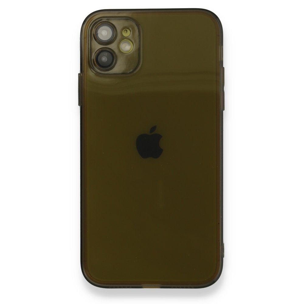  iPhone 12 Kılıf Fly Lens Silikon - Siyah