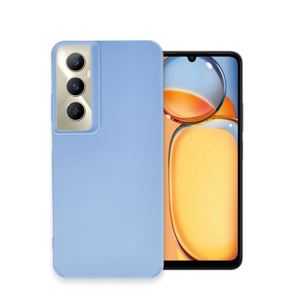 Realme C65 Kılıf Petro Silikon - Mavi  Realme C65 Kılıf Petro Silikon - Mavi