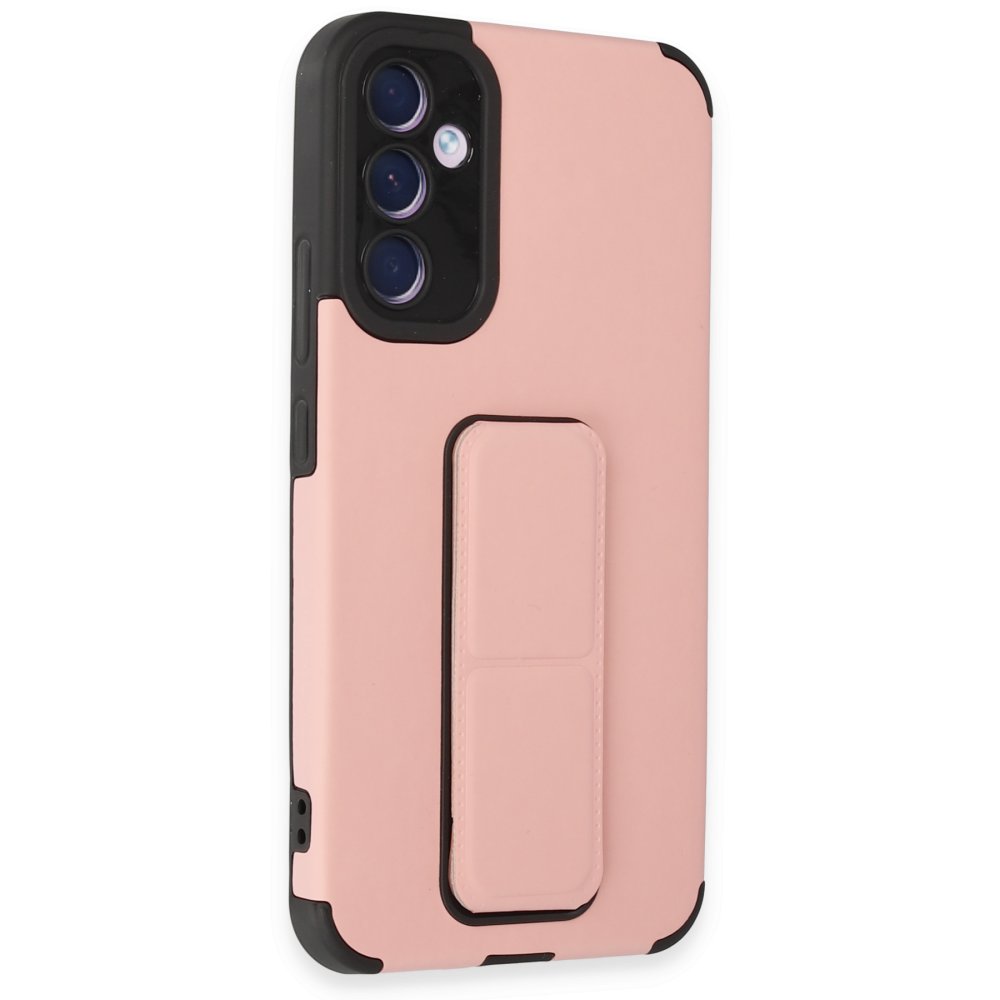  Samsung Galaxy A54 5G Kılıf Mega Standlı Silikon - Pudra