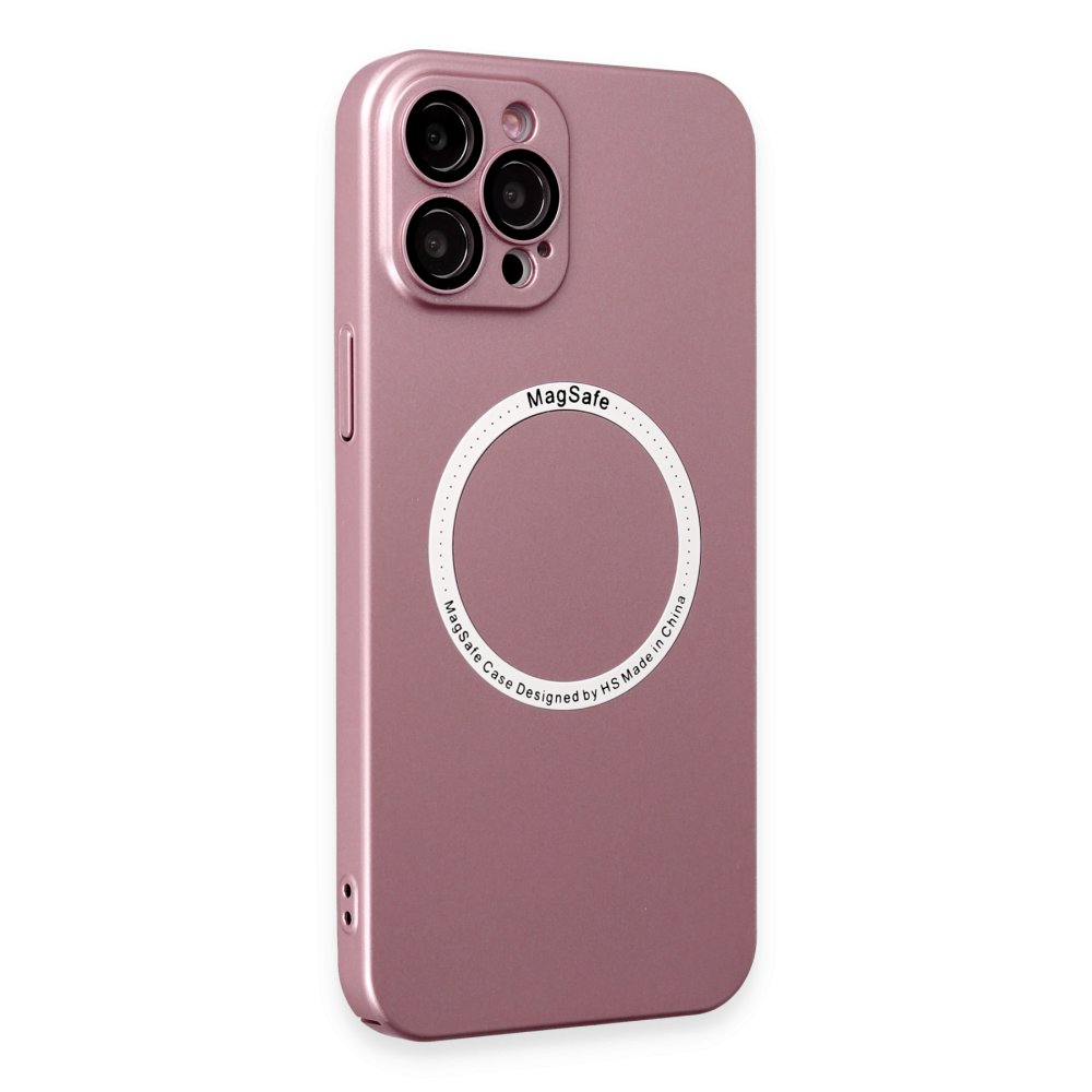  iPhone 12 Pro Max Kılıf Jack Magneticsafe Lens Silikon - Rose Gold