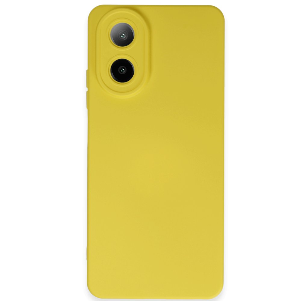Oppo A38 Kılıf Nano içi Kadife Silikon - Sarı Oppo A38 Kılıf Nano içi Kadife Silikon - Sarı