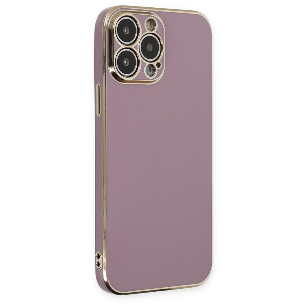  iPhone 14 Pro Max Kılıf Volet Silikon - Mor