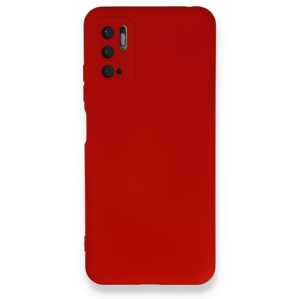  Xiaomi Poco M3 Pro Kılıf Nano içi Kadife Silikon - Kırmızı