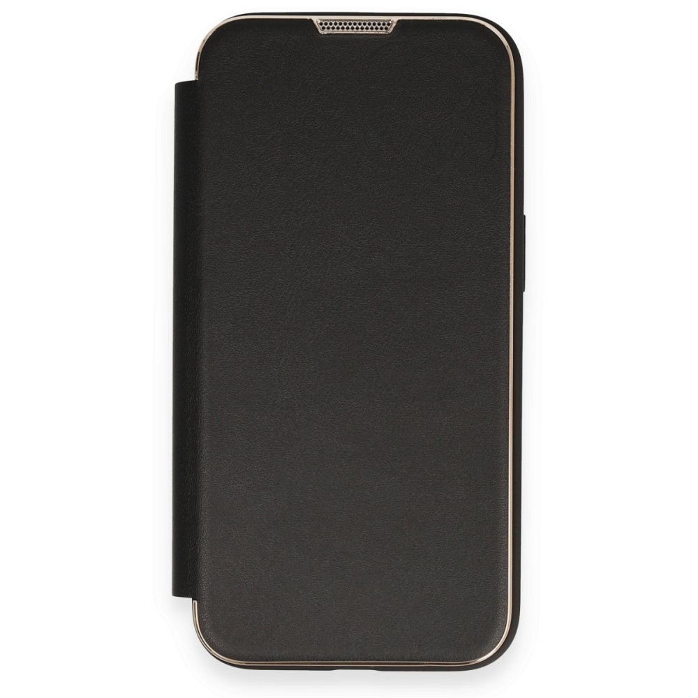  iPhone 14 Pro Kılıf Dolpin Kapaklı - Siyah