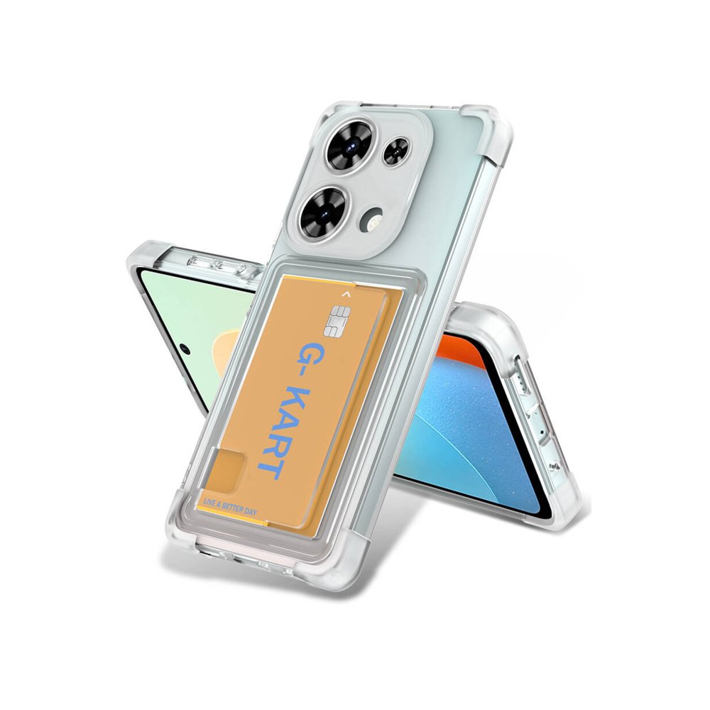  Xiaomi Poco M6 Pro 4G Kılıf Kart Şeffaf Silikon - Şeffaf