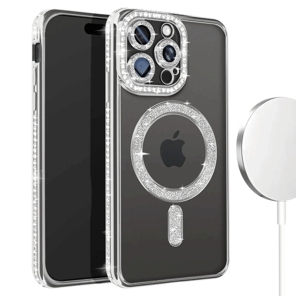 iPhone 14 Pro Max Kılıf Joke Simli Magneticsafe Kılıf - Gri  iPhone 14 Pro Max Kılıf Joke Simli Magneticsafe Kılıf - Gri