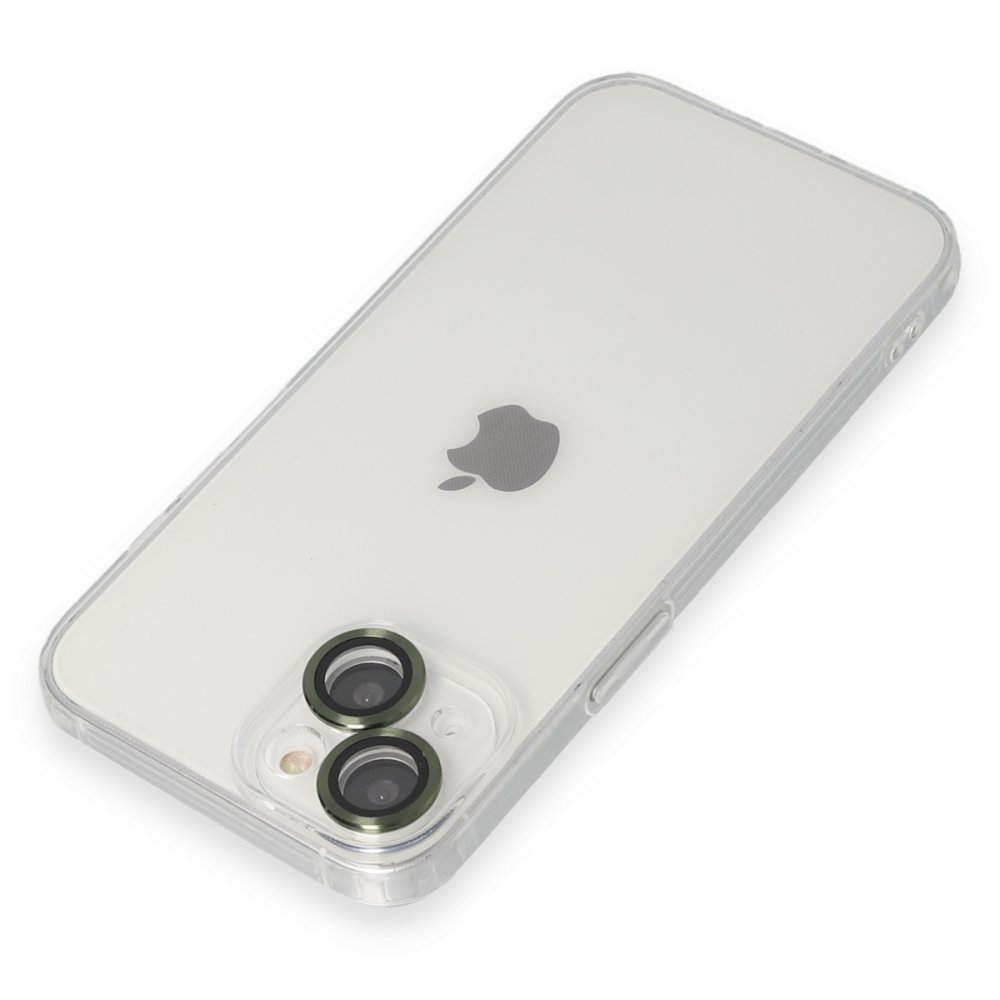  iPhone 14 Kılıf Luko Lens Silikon - Yeşil