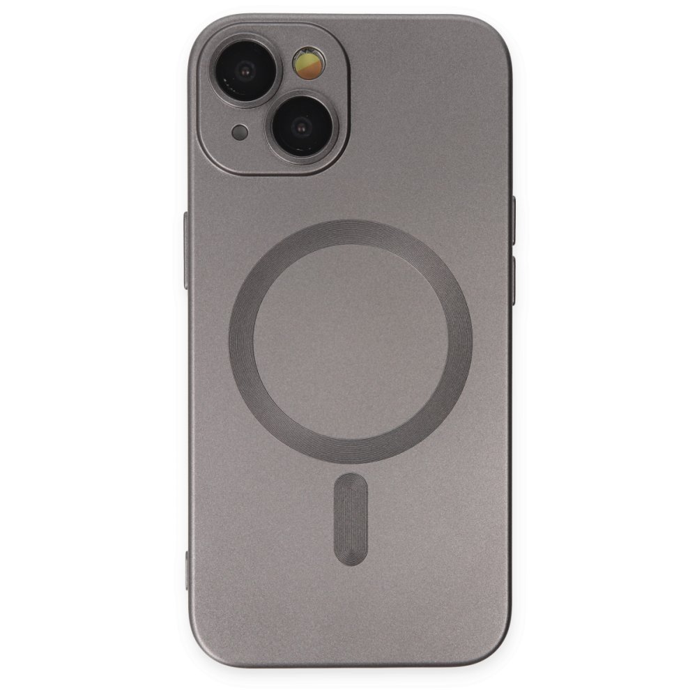  iPhone 14 Plus Kılıf Moshi Lens Magneticsafe Silikon - Füme