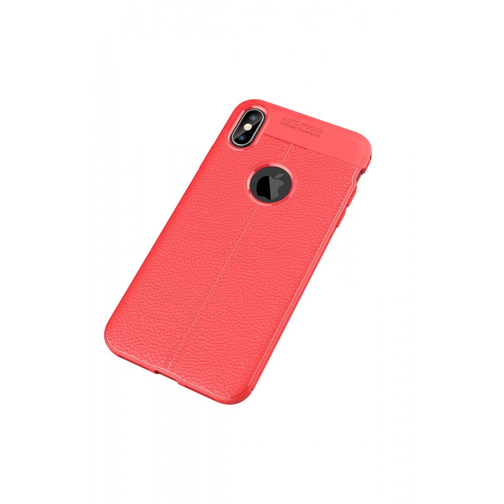 iPhone XS Kılıf Auto Focus Kapak - Kırmızı iPhone XS Kılıf Auto Focus Kapak - Kırmızı