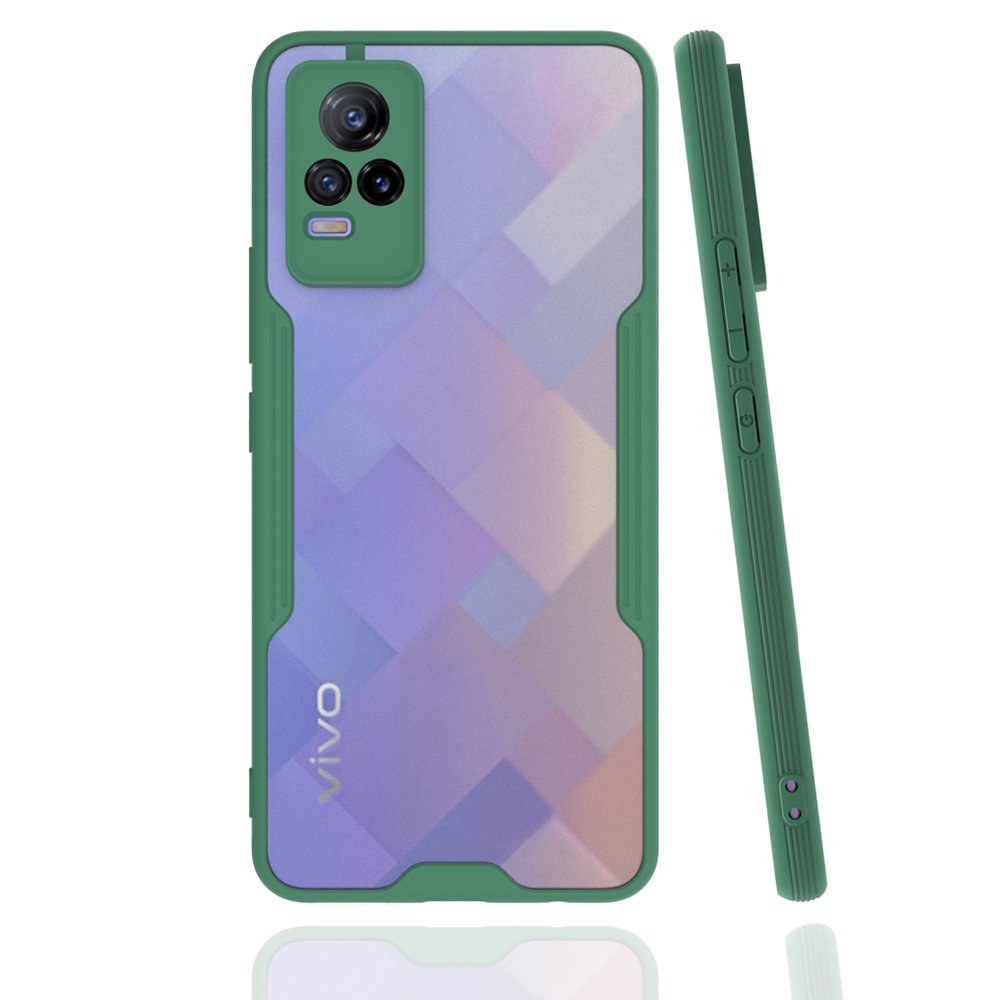  Vivo V21e Kılıf Platin Silikon - Yeşil