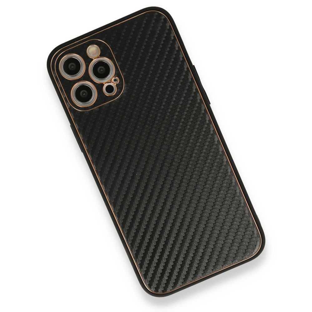  iPhone 12 Pro Max Kılıf Coco Karbon Silikon - Siyah