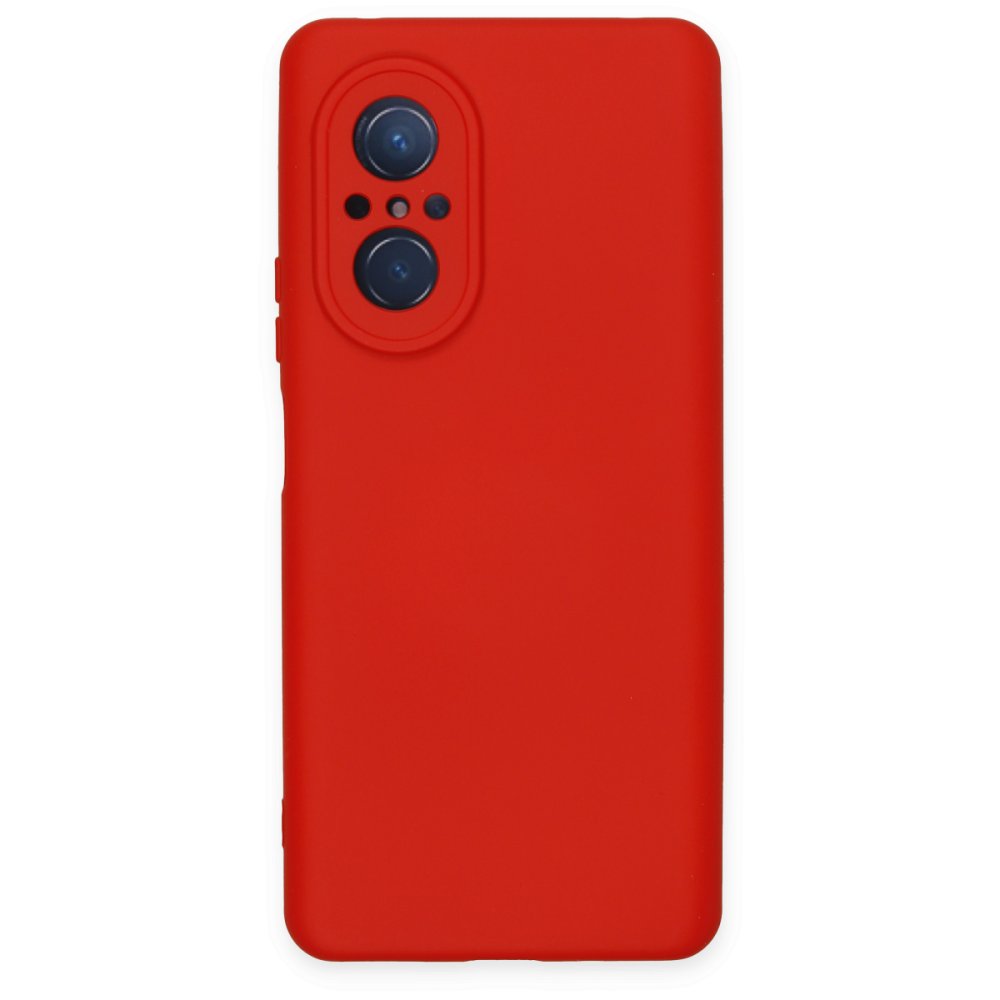  Huawei Nova 9 SE Kılıf Nano içi Kadife Silikon - Kırmızı