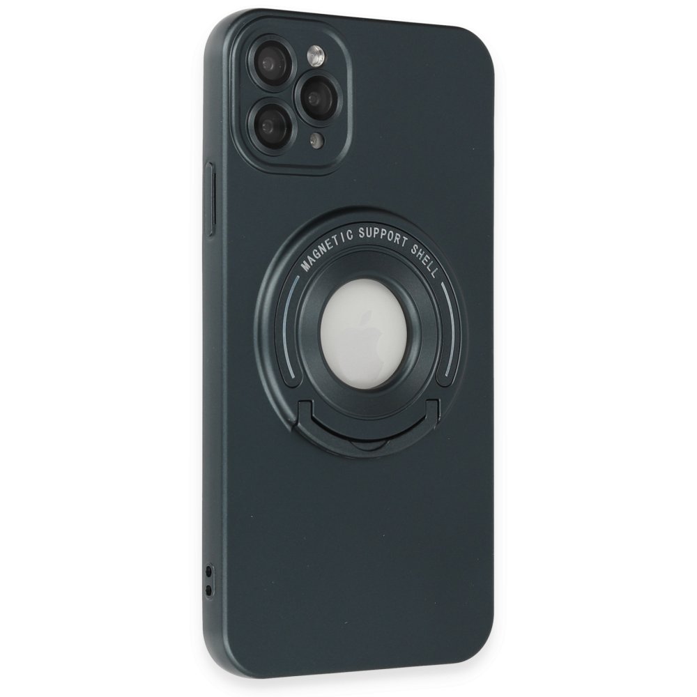 iPhone 11 Pro Max Kılıf Lukka Magneticsafe Kapak - Koyu Yeşil