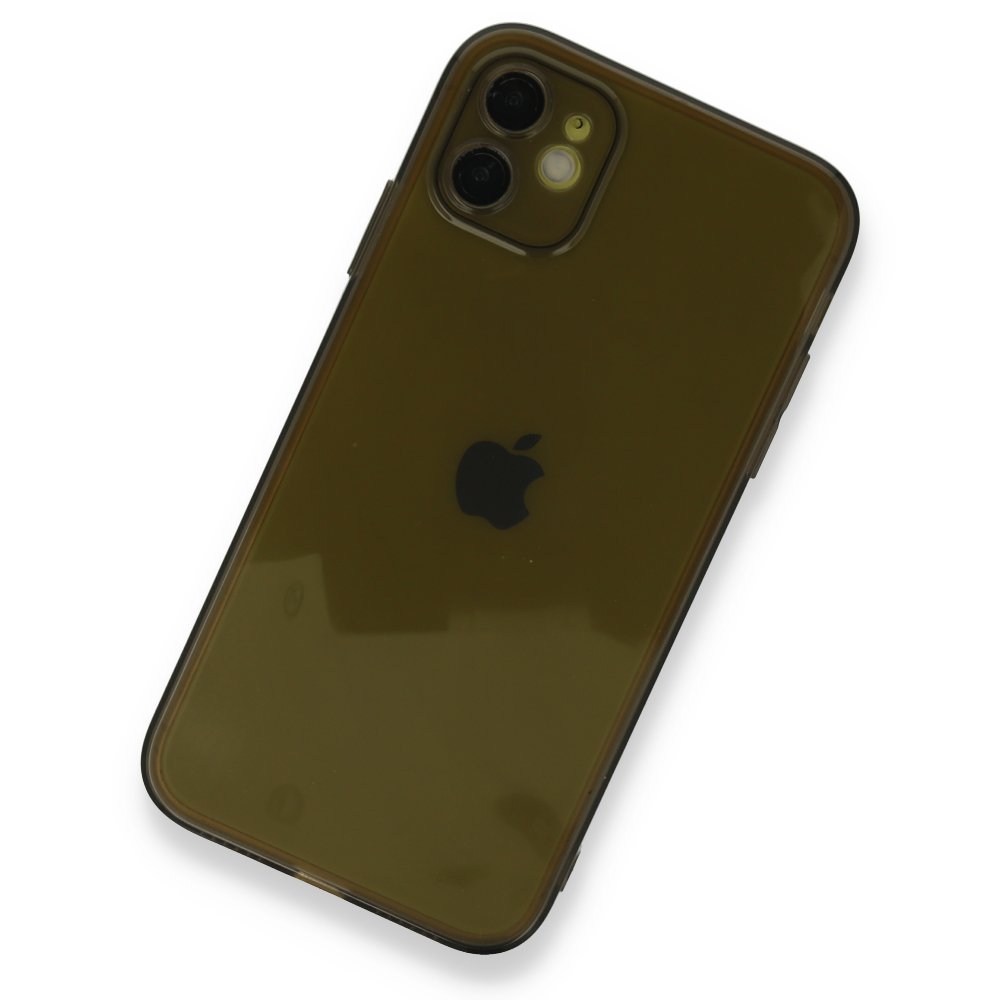  iPhone 12 Kılıf Fly Lens Silikon - Siyah