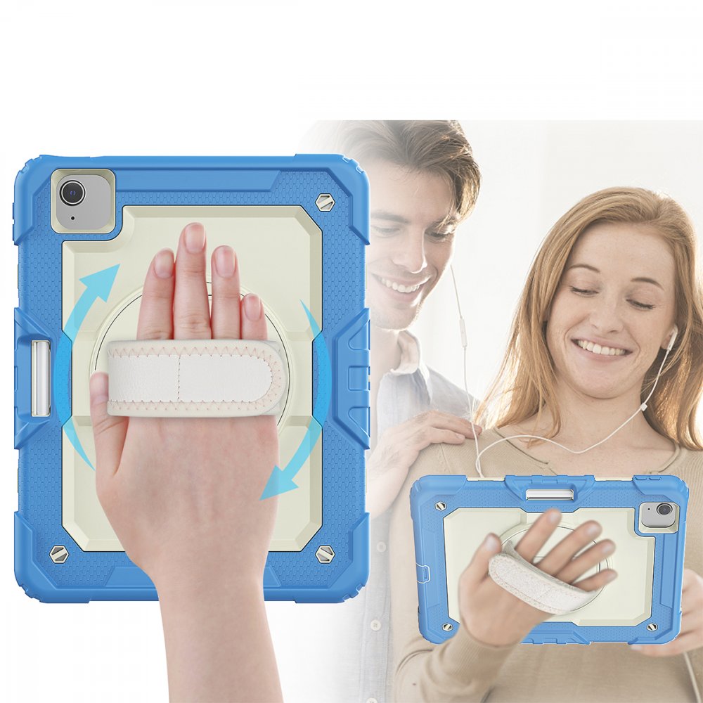  iPad Air 4 10.9 Kılıf Strap New Tablet Kapak - Mavi