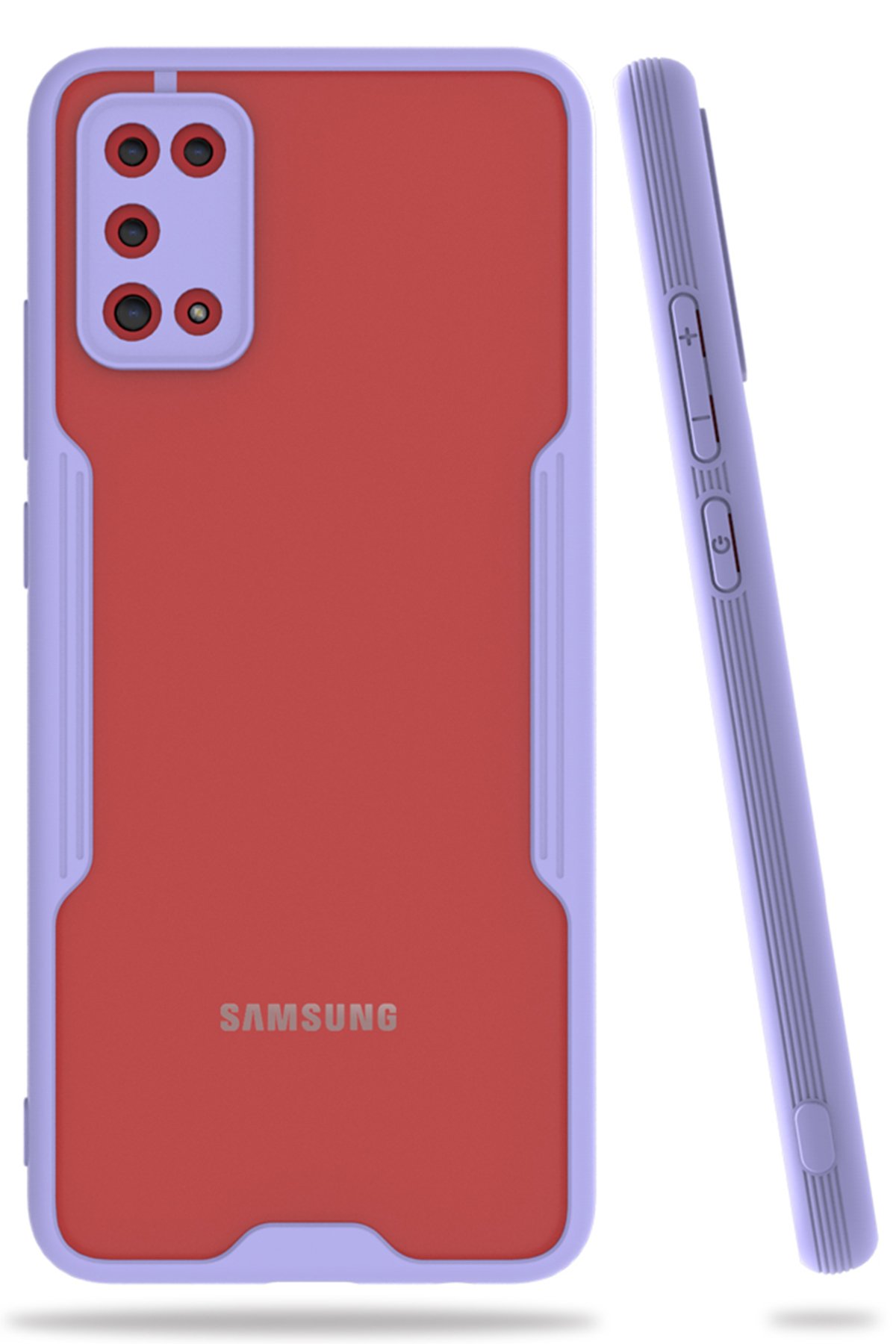  Samsung Galaxy A02S Kılıf Platin Silikon - Lila