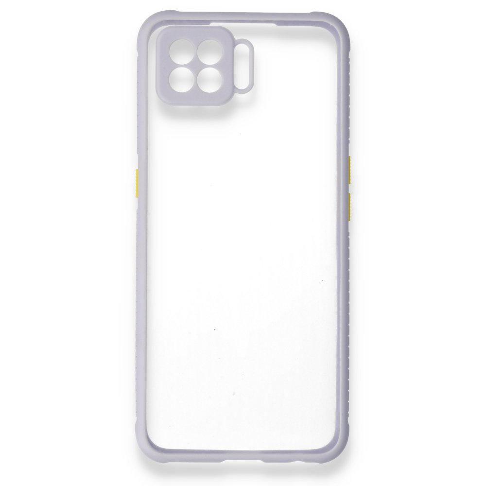  Oppo A73 Kılıf Miami Şeffaf Silikon - Lila