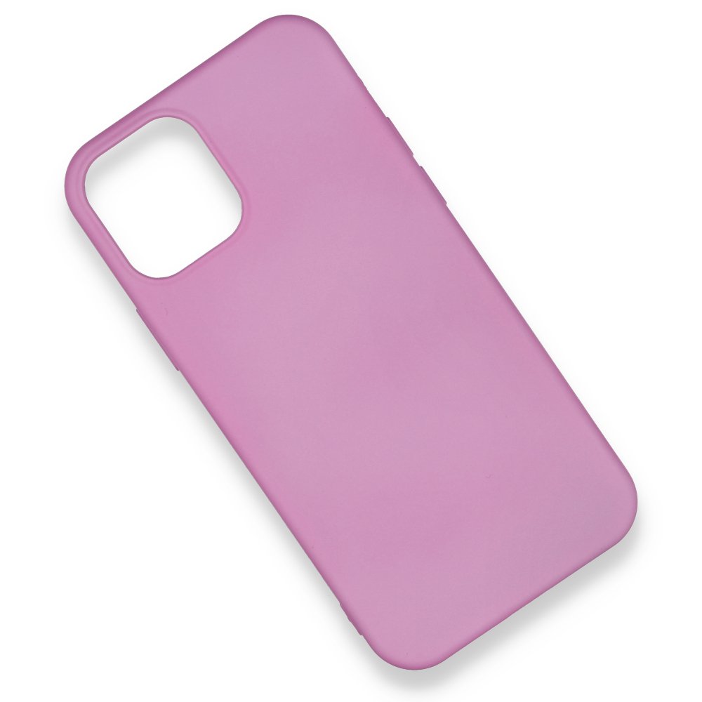 iPhone 12 Pro Kılıf Nano içi Kadife Silikon - Pembe iPhone 12 Pro Kılıf Nano içi Kadife Silikon - Pembe