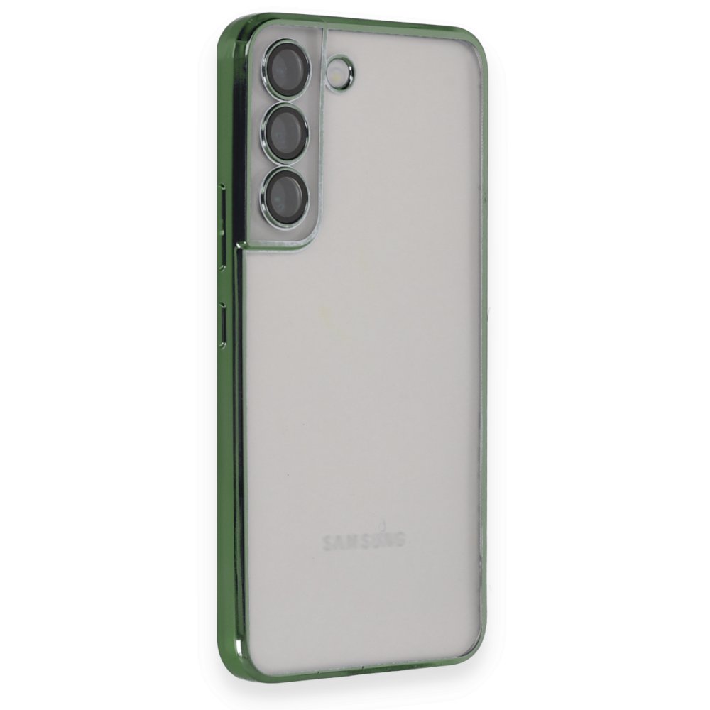  Samsung Galaxy S22 Kılıf Razer Lensli Silikon - Yeşil