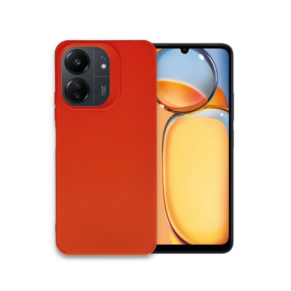 Redmi 13C Kılıf Petro Silikon - Kırmızı Redmi 13C Kılıf Petro Silikon - Kırmızı