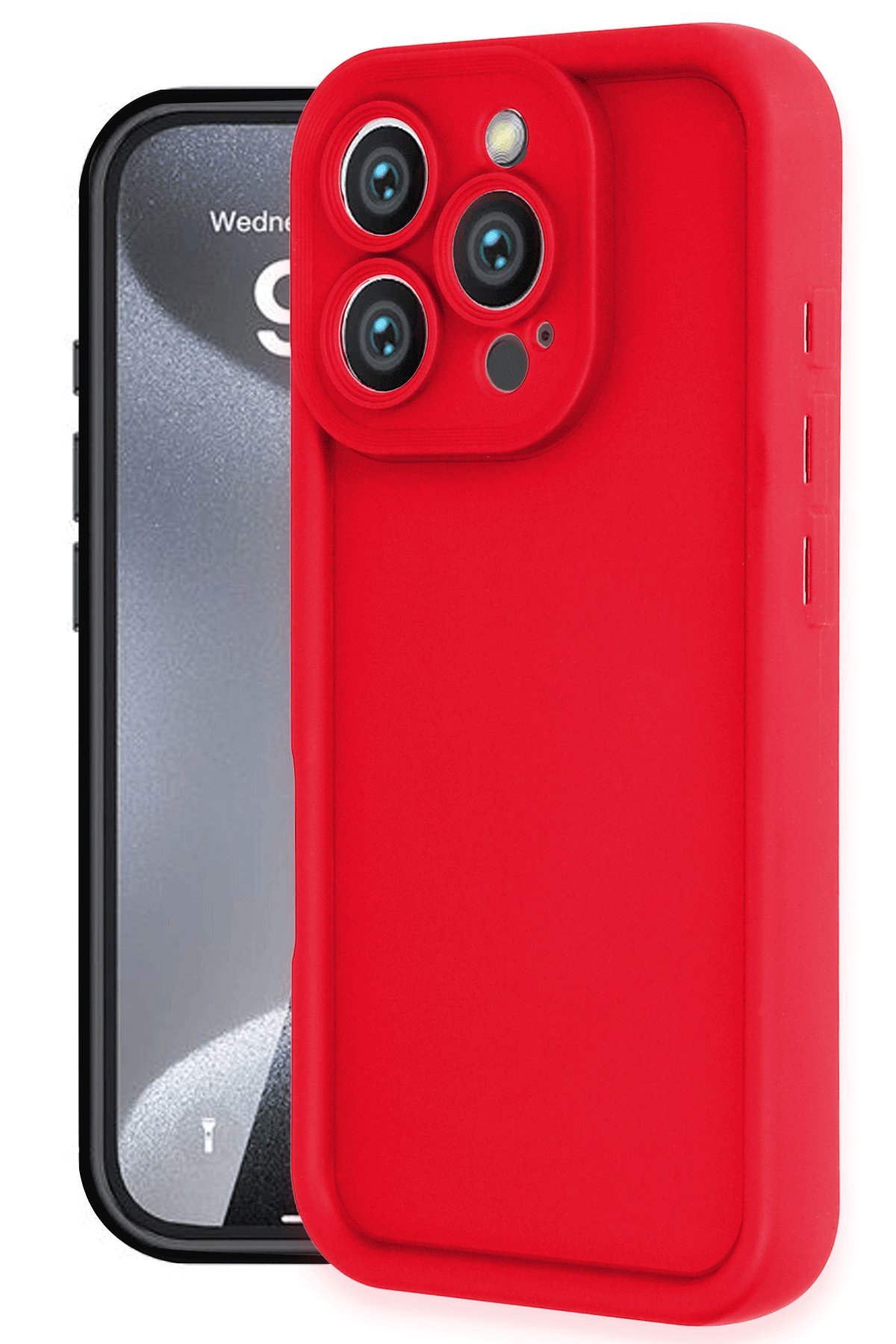  iPhone 16 Pro Kılıf Viera Silikon - Kırmızı