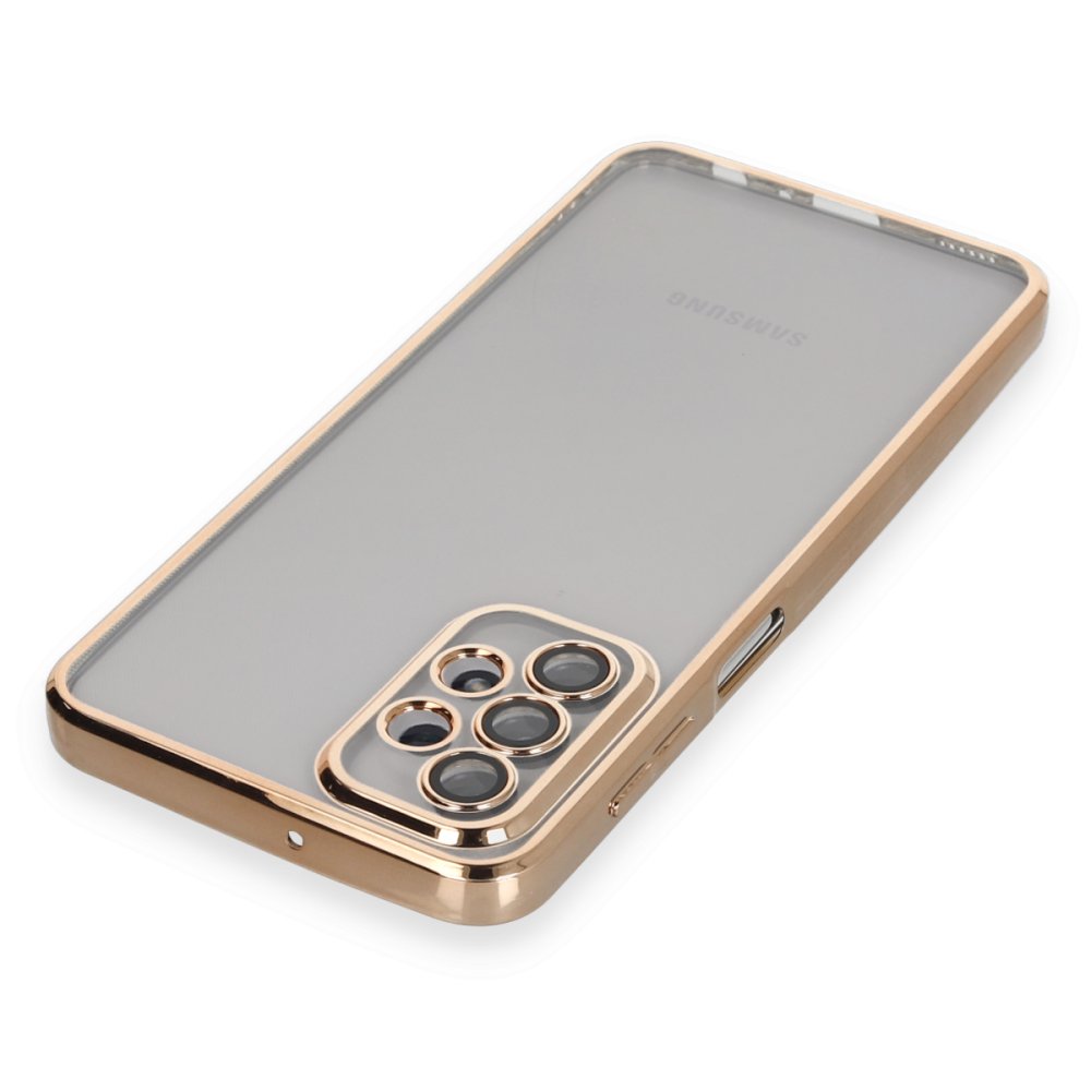 Samsung Galaxy A23 4G Kılıf Razer Lensli Silikon - Gold Samsung Galaxy A23 4G Kılıf Razer Lensli Silikon - Gold