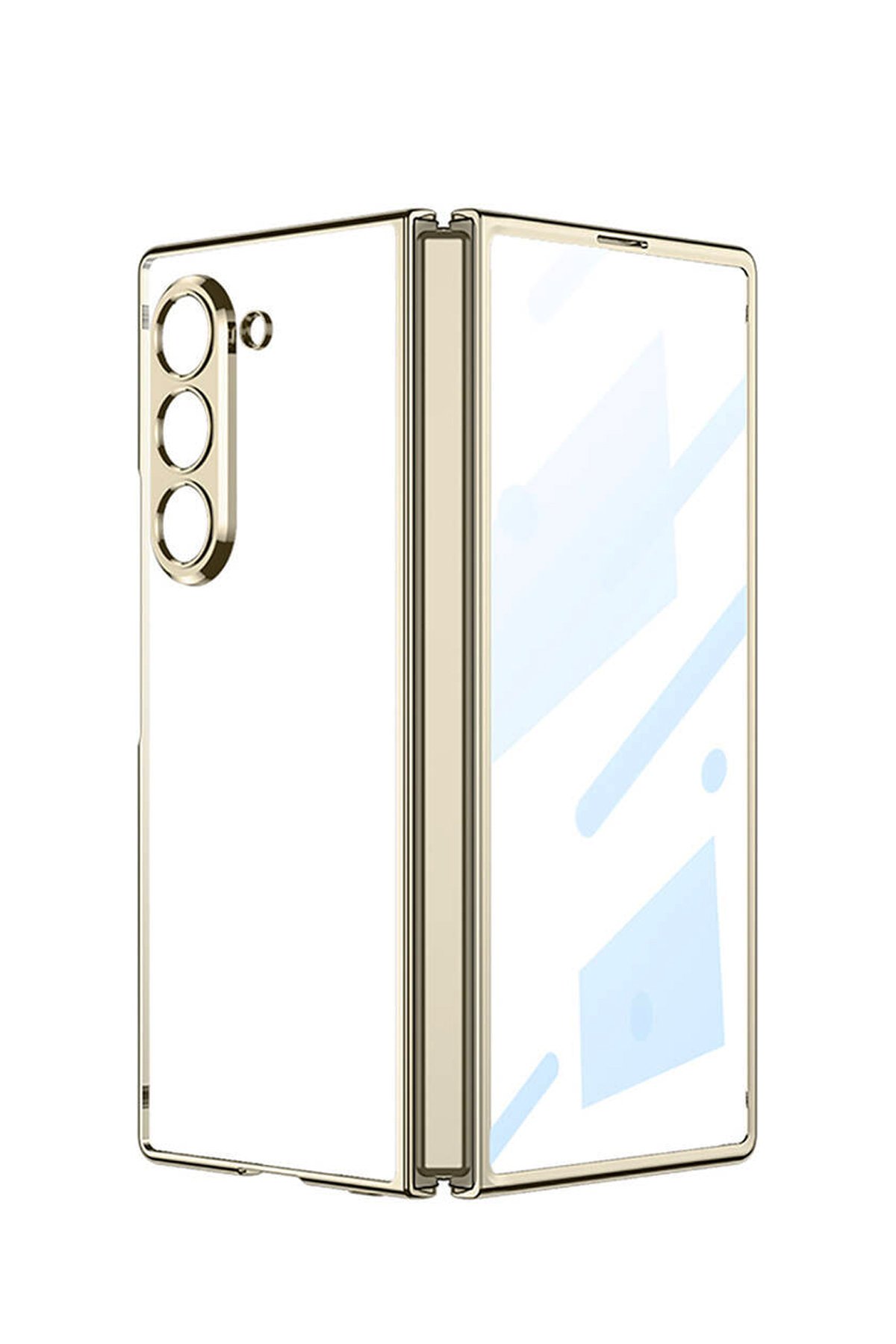  Samsung Galaxy Z Fold 5 Kılıf Fold Element Kapak - Gold