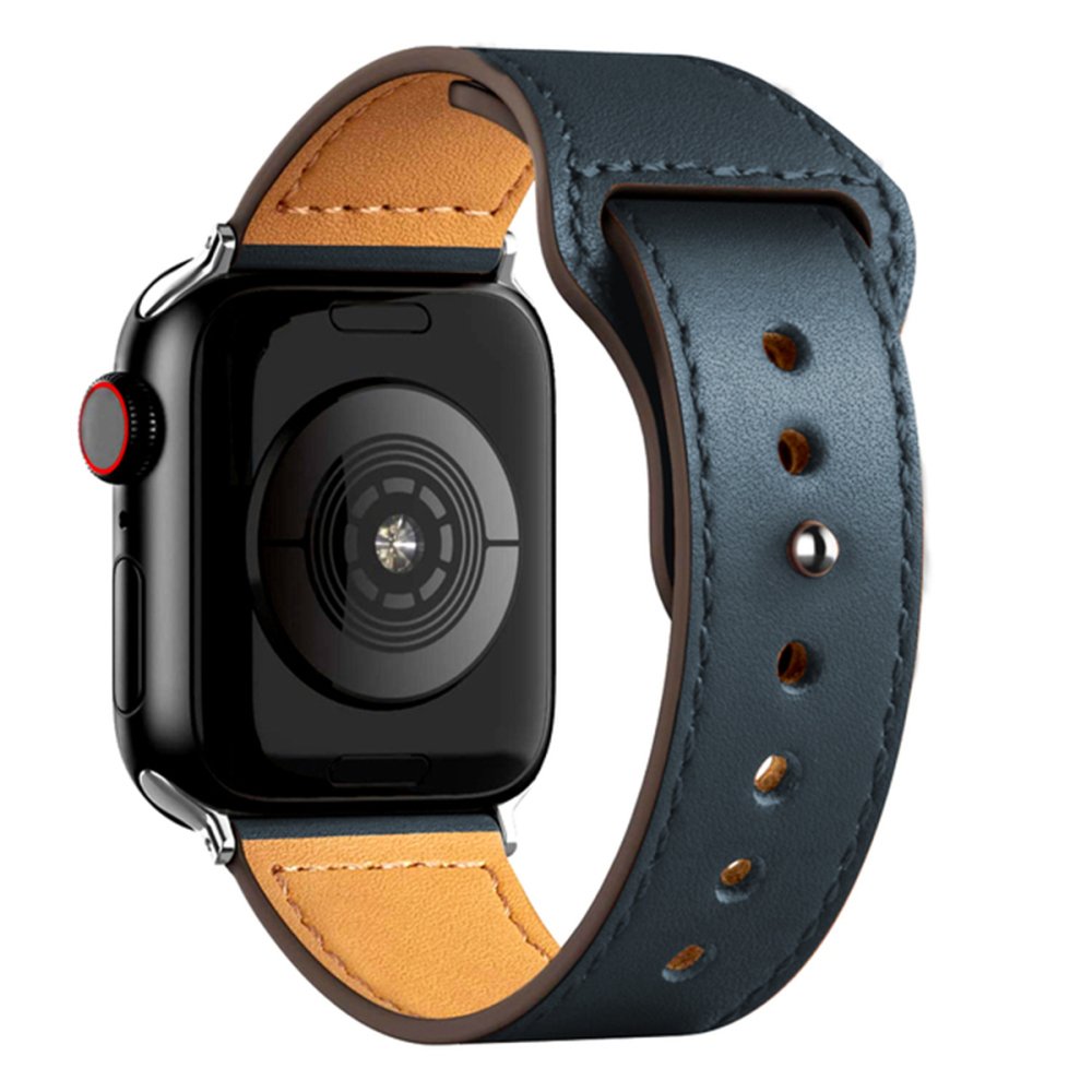  Apple Watch 38mm KR415 Luaz Deri Kordon - Lacivert
