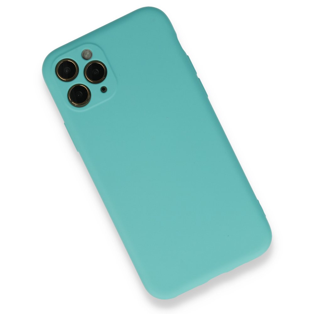 iPhone 11 Pro Kılıf Nano içi Kadife Silikon - Turkuaz iPhone 11 Pro Kılıf Nano içi Kadife Silikon - Turkuaz